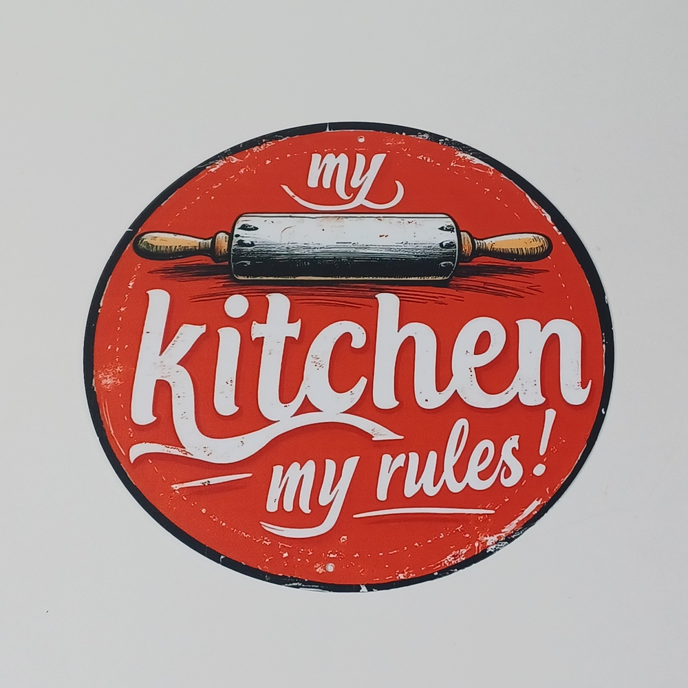 Vibrant Red Kitchen Wall Art - My Kitchen My Rules